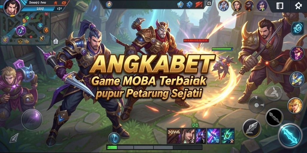 Gameplay menarik dan dinamis dari ANGKABET di arena MOBA.