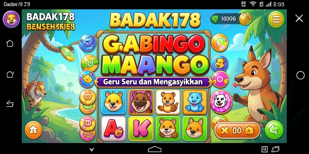 Tampilan gameplay seru di BADAK178 dengan tema Bingo.