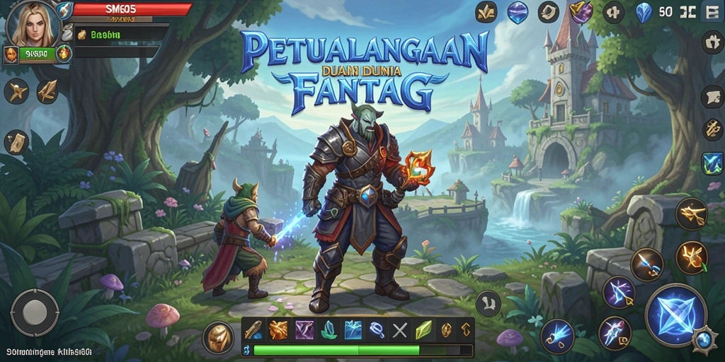 Tampilan aksi seru dalam gameplay ARPG SM605.