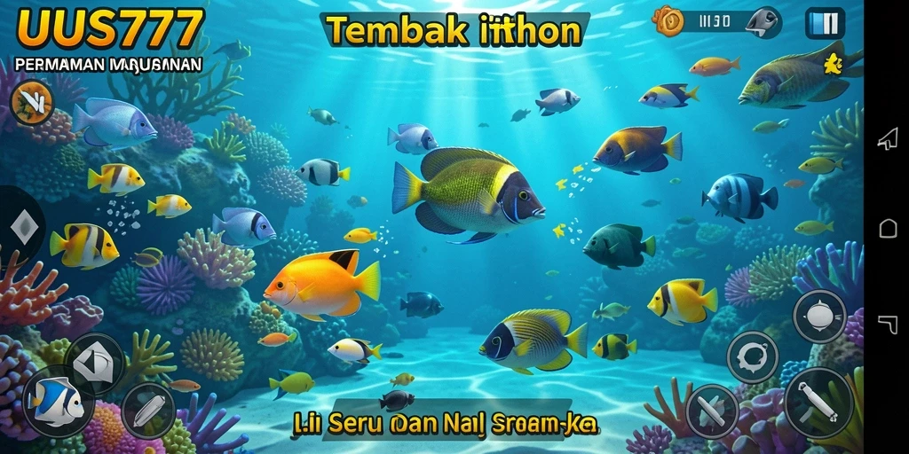 Screenshot gameplay menampilkan aksi menembak ikan yang seru.